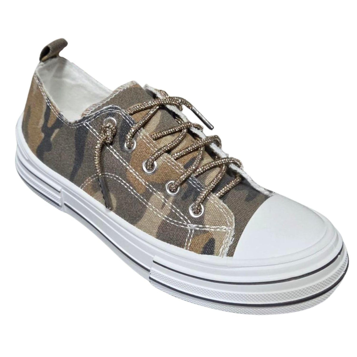 Very G Women's Aman Camo Platform Sneaker Sand/Medium / 8.5