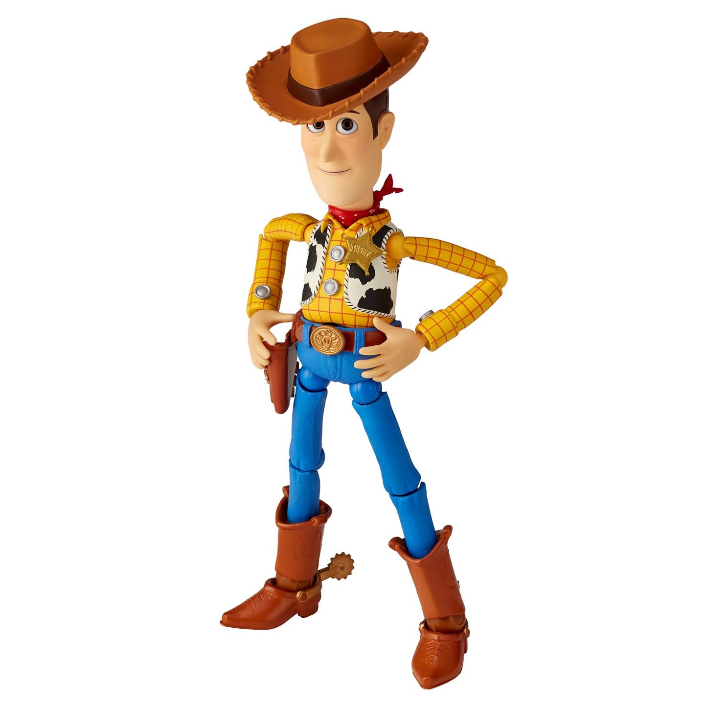Kaiyodo Revoltech Toy Story Woody Ver. 1.5, Total Height: Approx. 5.9 inches (150 mm), Non-Scale, PVC & ABS, Pre-Painted Action Figure, Resale