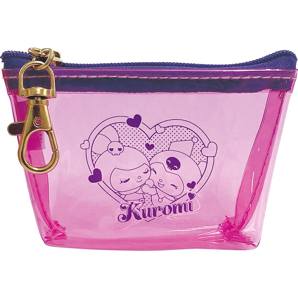 Tees Factory Sanrio CHOCOTTO Triangle Clear Pouch, Heart, H2.4 x W 3.7 x D 1.2 inches (6 x 9.5 x 3 cm), SR-5544179HT