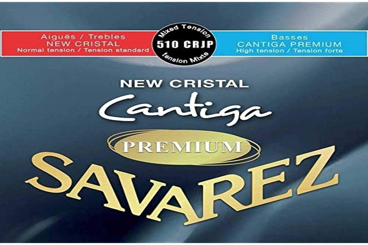 Savarez Classical Guitar Strings Cantiga and Creation Premium 510CRJP Cristal Trebles, Cantiga Basses, Mixed Tension, Full Set (STSAV51-50488)