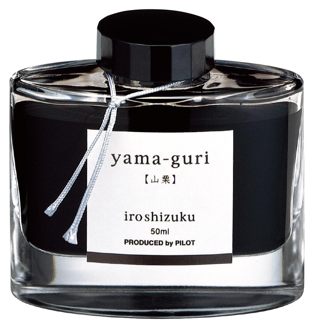Pilot Iroshizuku Fountain Pen Ink – 50 ml Bottle – Yama-Guri Wild Chestnut (Dark Brown) (Japan Import)