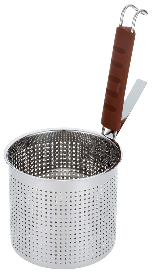 Sanpo Sangyo 09253460 Udon Noodle Utensils, Silver, Medium, Flat Bottom Simmer, Silicone Handle