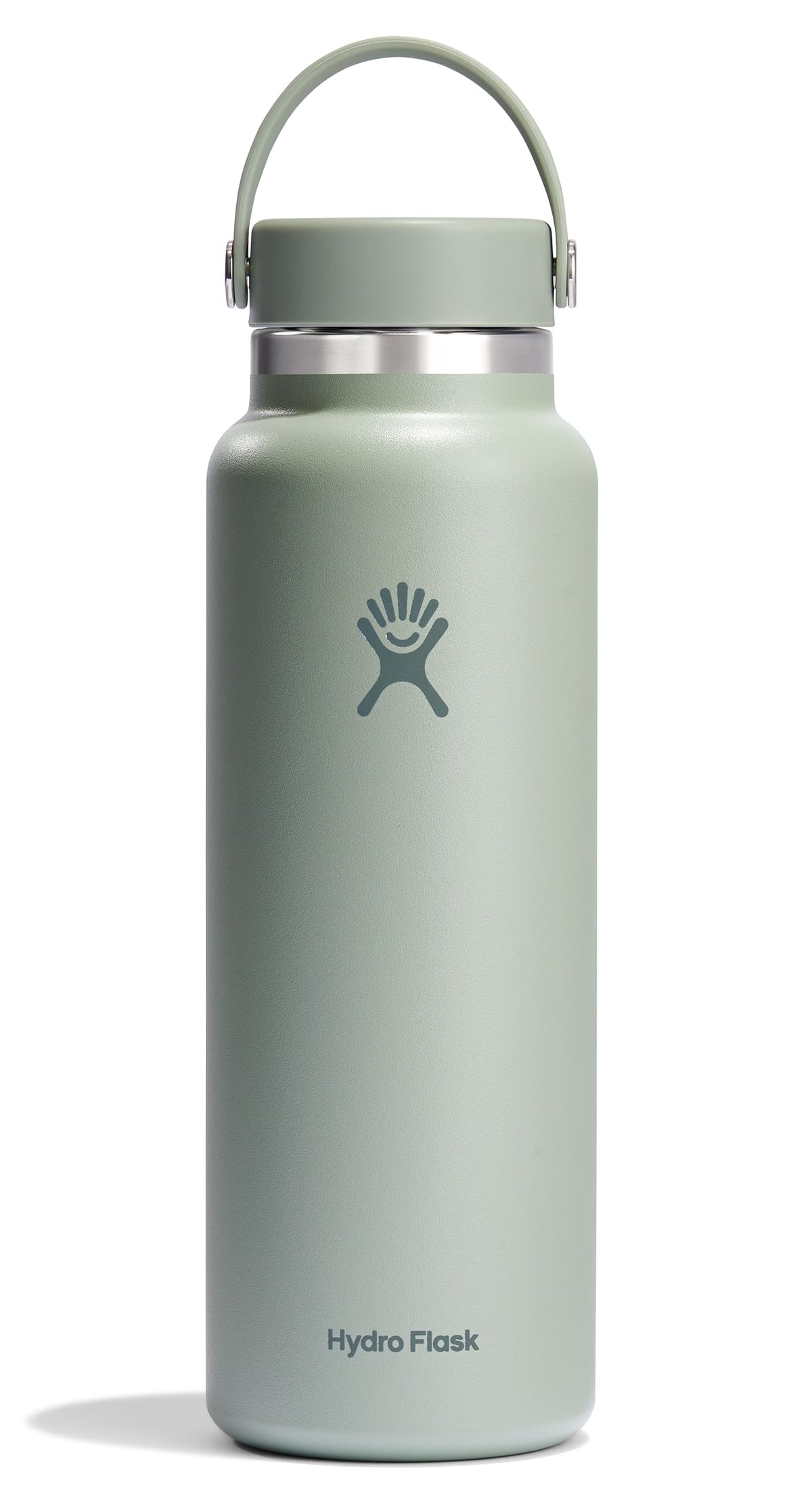 Hydro Flask Water Bottle - Insulated Stainless Steel - Wide Mouth Flex Lid, Non Spill, Leakproof and Refillable in 40 Oz Tonal Agave