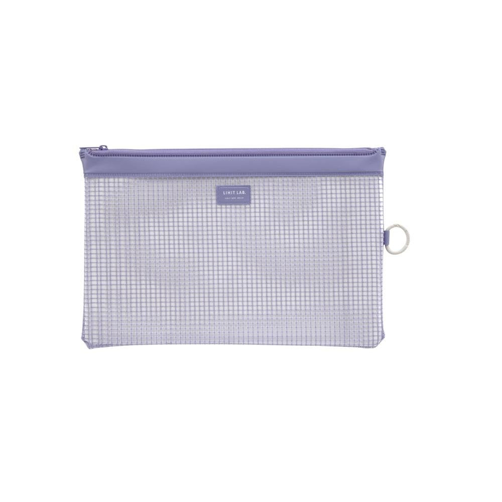 LIHITLAB Mesh Pouch, 12.5 x 8.3 inches, Lilac (F245-Lilac)