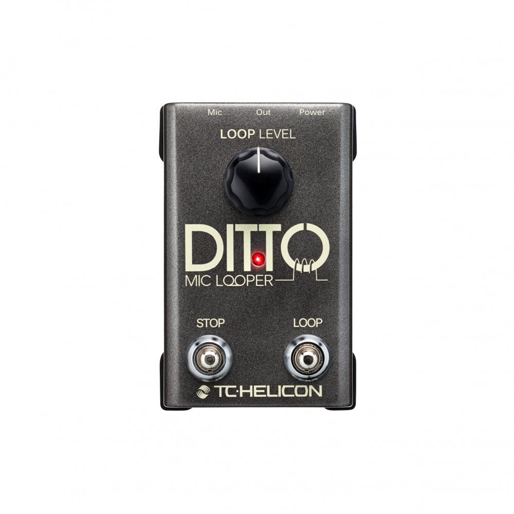 TC Helicon DITTO MIC LOOPER Easy to Use Two-Button Looper Pedal for Vocals and Acoustic Instruments