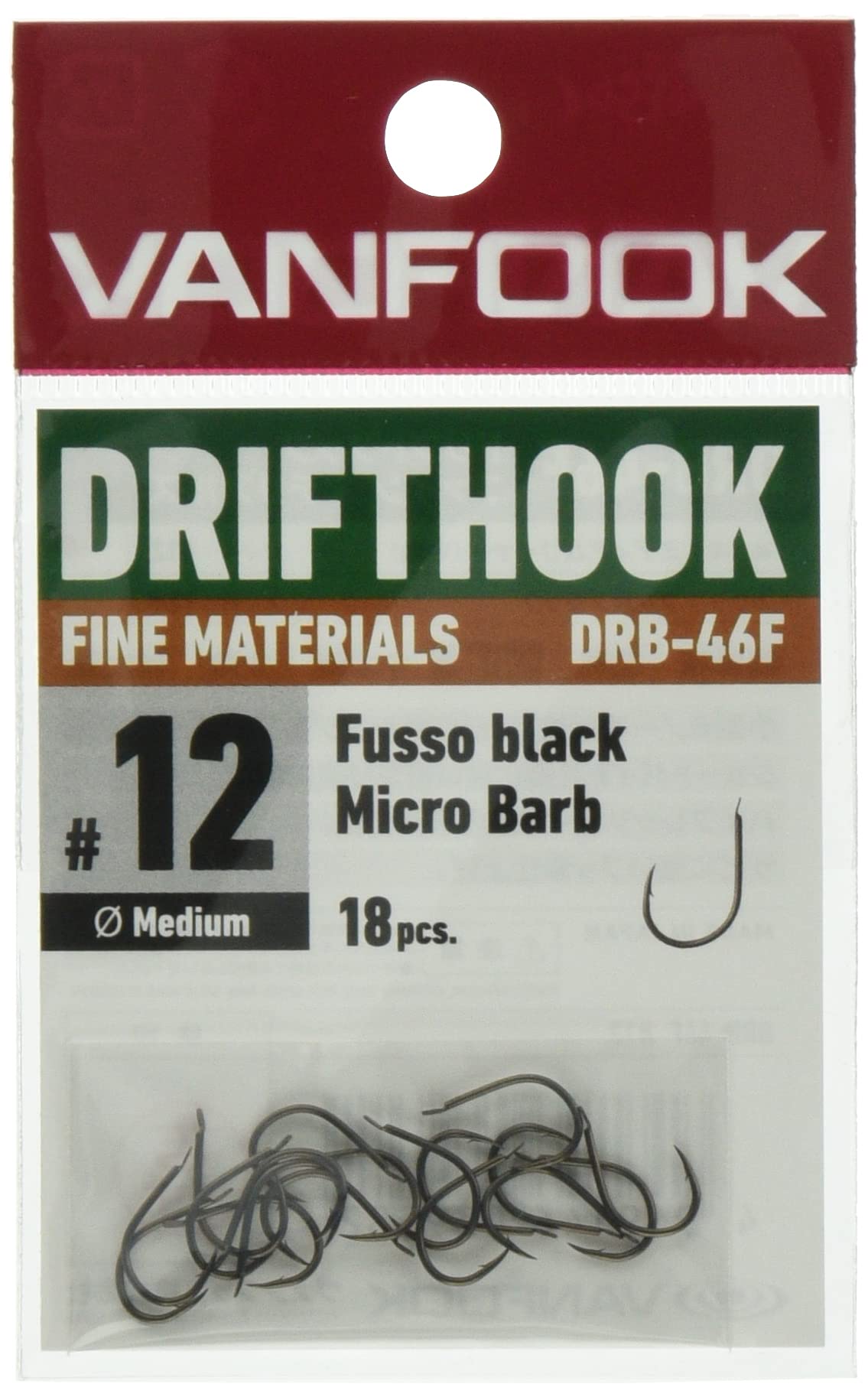 Vanfook 39405 Drifthook Fine Materials DRB-46F Fusso Black #8