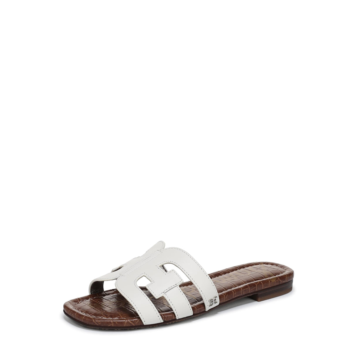 Sam Edelman Women’s Bay Classic Slide Sandal, Bright White Vaquero Saddle Leather,6