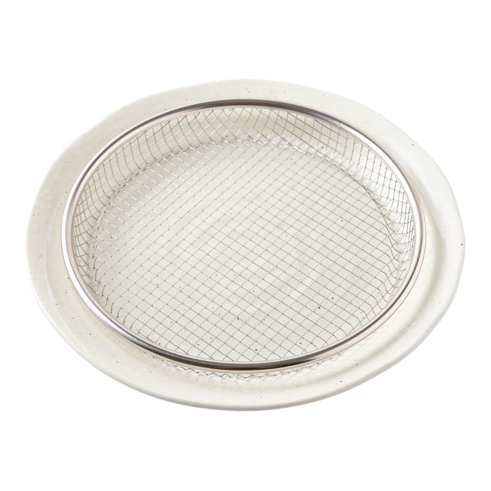 Nakayama Fuku G069 Stainless Steel Colander, 8.7 inches (22 cm), Mino Ware Platters Set, Served, Steamed, Made in Japan