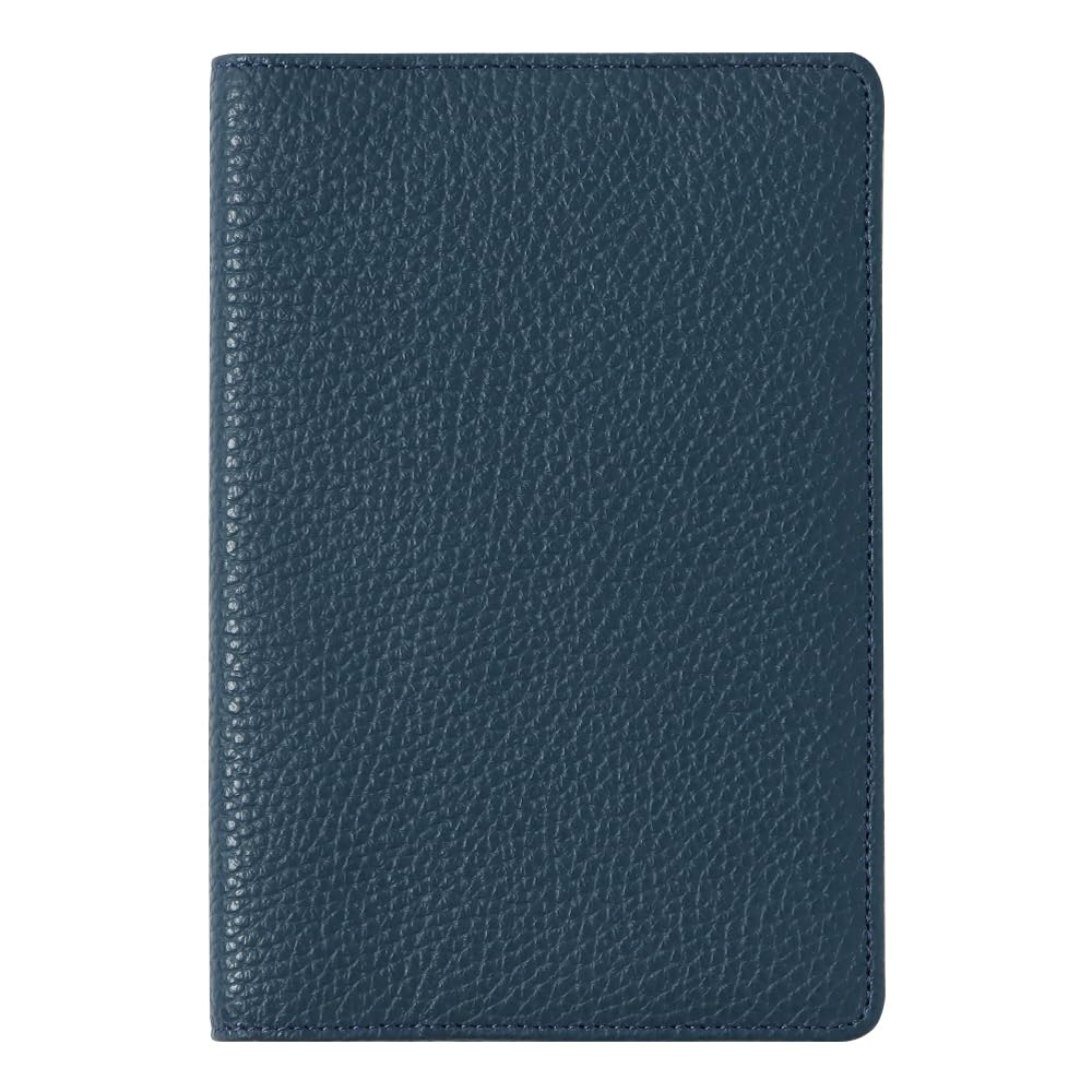 Quo Vadis Genuine Leather (Cow Leather) Notebook Cover "French Classic" 3.9 x 5.9 inches (10 x 15 cm), Navy QUOVADIS qv10x1528nv
