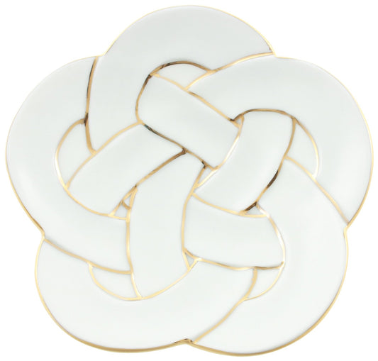 24to3 Nishitomi Pottery Arita Ware Plate, Tasei Kiln Plum Knot, Small Plate, Plate, Plate, Diameter Approx. 4.3 inches (11 cm), Gold, Christmas, New Year's Tableware, Made in Japan