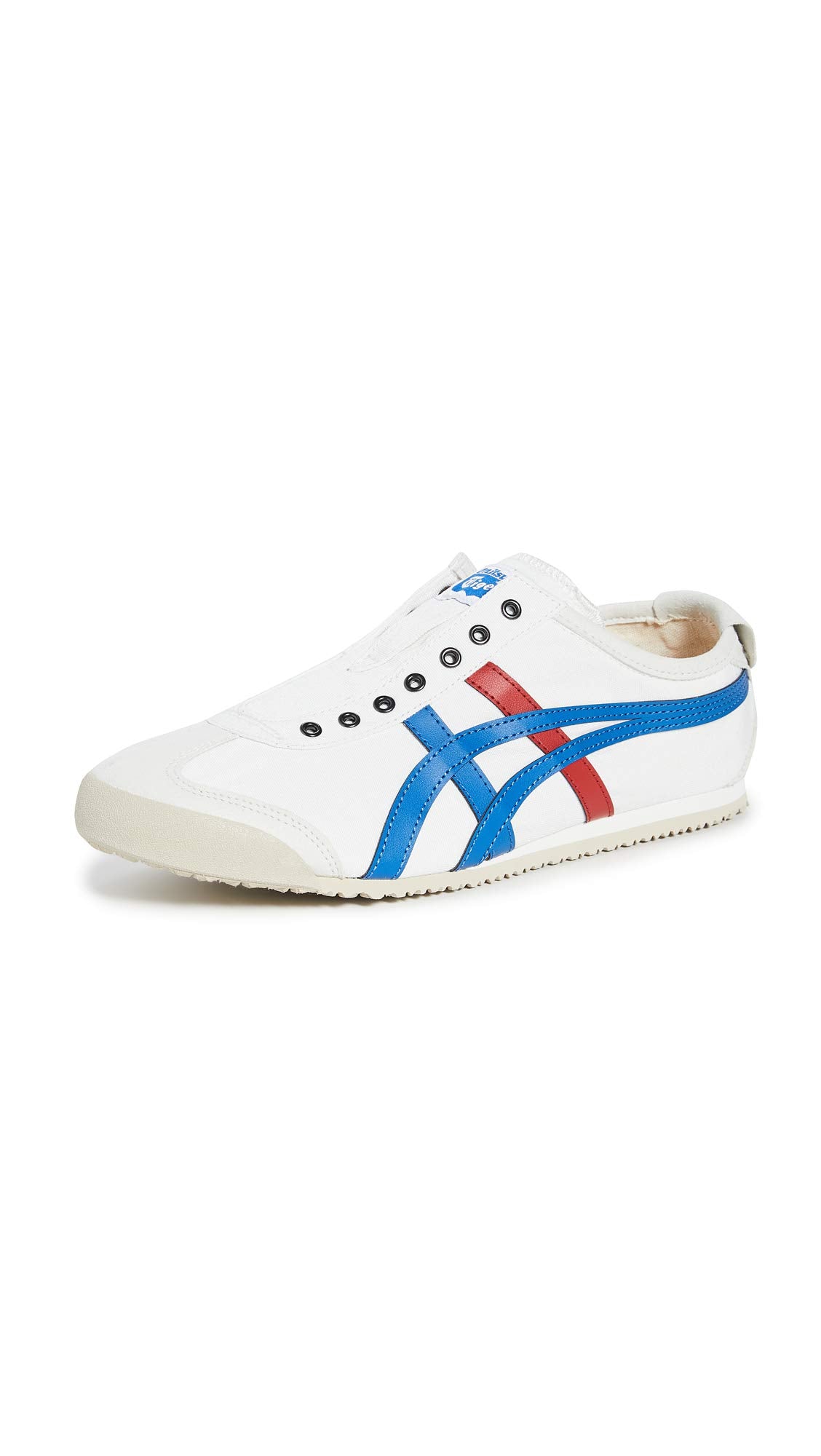 Onitsuka Tiger Unisex Mexico 66 Slip-ON 1183A360 (White/Tricolor, US Footwear Size System, Adult, Men, Numeric, Medium, 11.5)