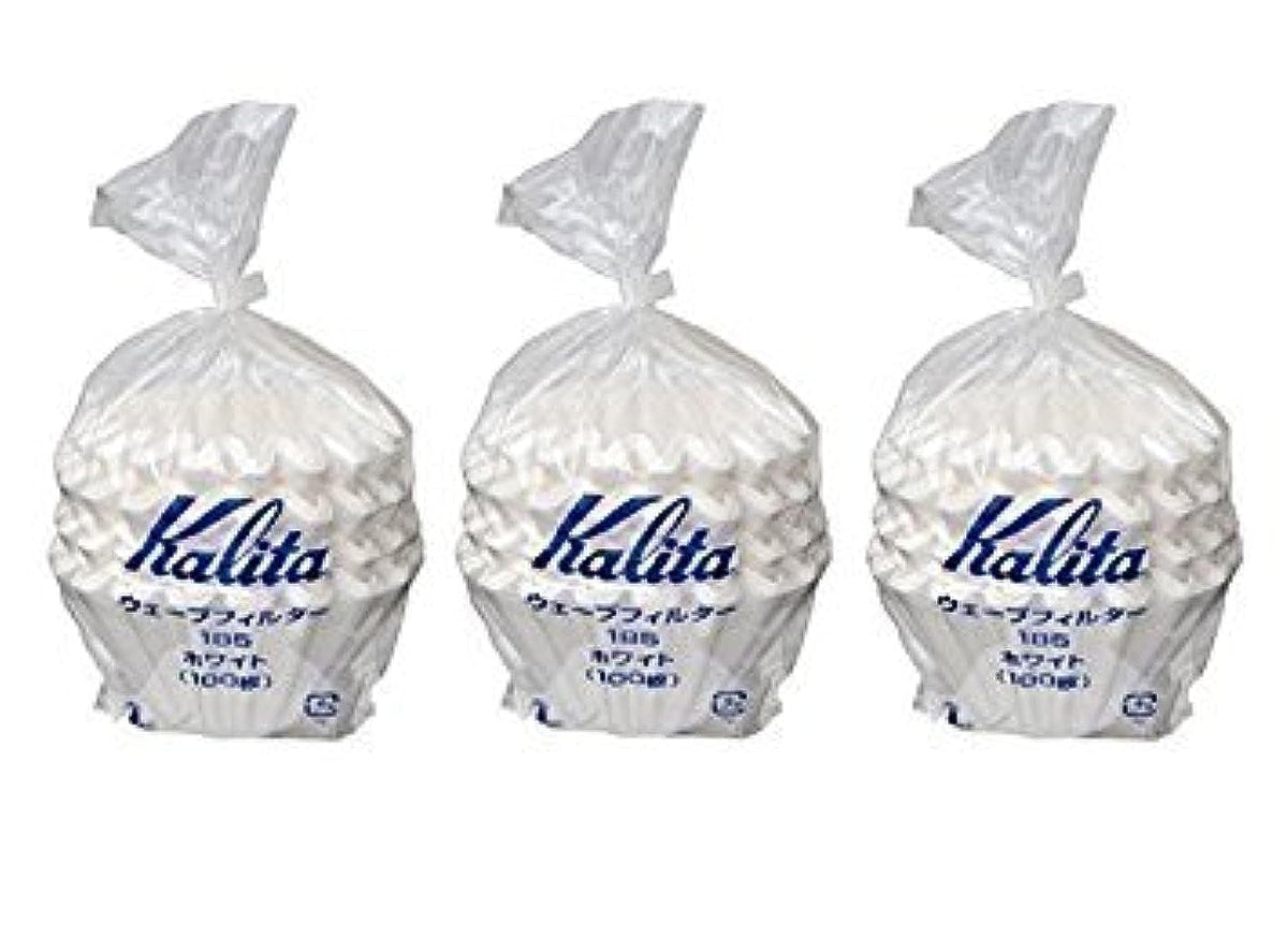 3 X Kalita: Wave Series Wave Filter 185 (2-4 Persons) White. 300 Pieces (Japan Import)