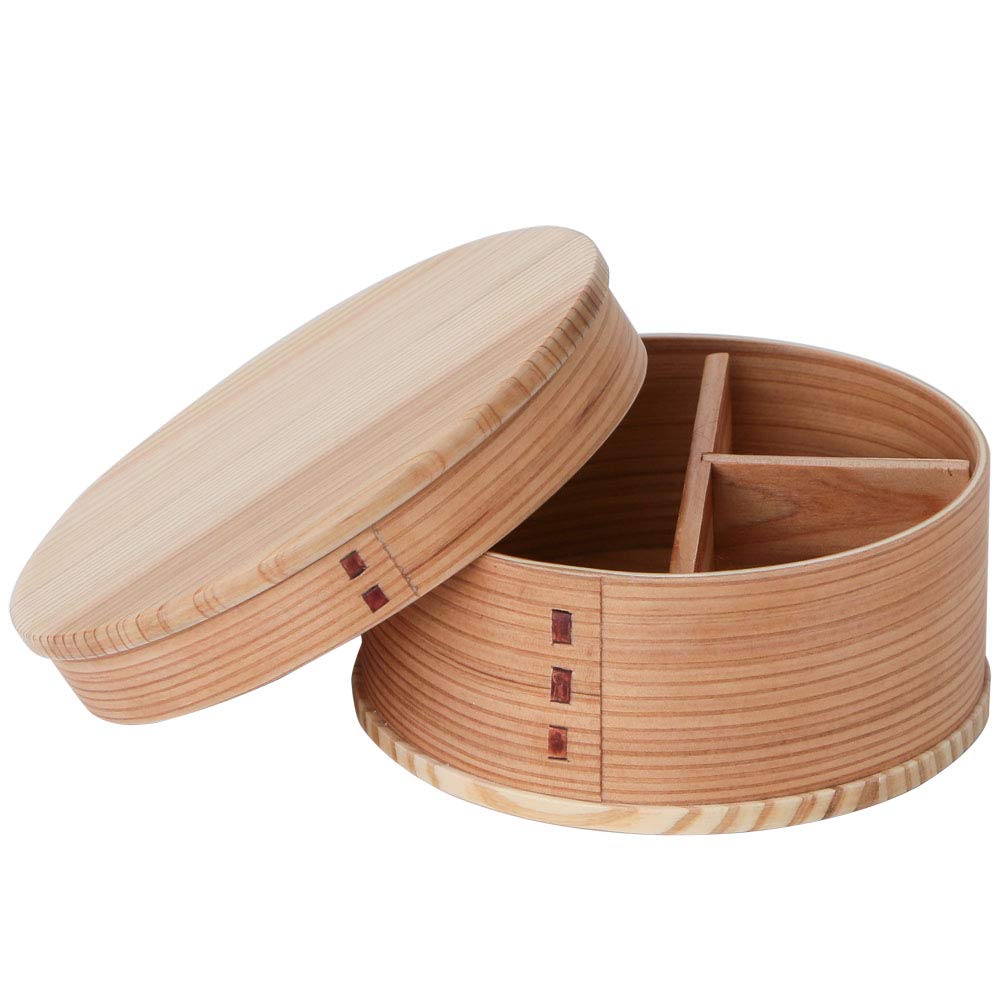 Nakashige International BDH146H Bento Box, Natural, 6.1 x 0.6 x 3.5 inches (15.5 x 16 x 9 mm)