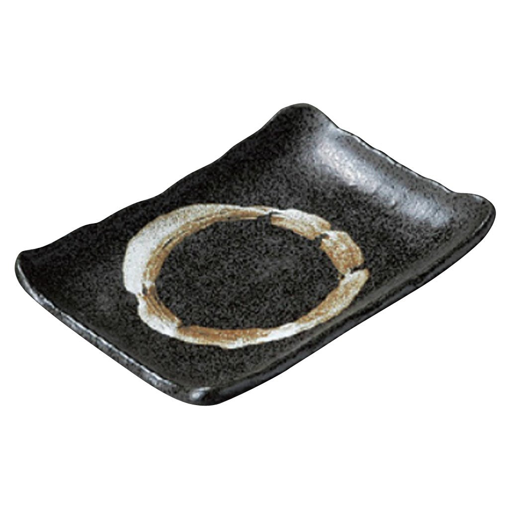 Yamasita Craft 24715-268 Lake Uzu Serving Plate, 6.3 x 4.3 x 1.2 inches (16 x 11 x 3 cm)