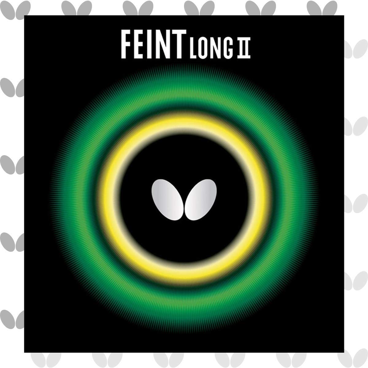 Butterfly Feint Long II Table Tennis Rubber Sheet, OX, 0.5 mm, 1.1 mm, or 1.3 mm Sponge, Red or Black, 1 Long Pips Table Tennis Rubber Sheet, Professional Table Tennis Rubbers