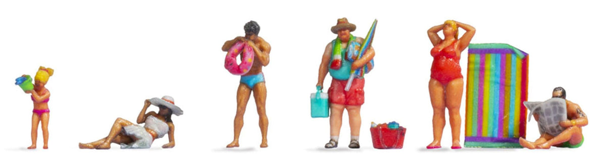 Lok Han S205 Z Gauge 1/220 Scale Small Figure Swimming Guests Diorama Supplies