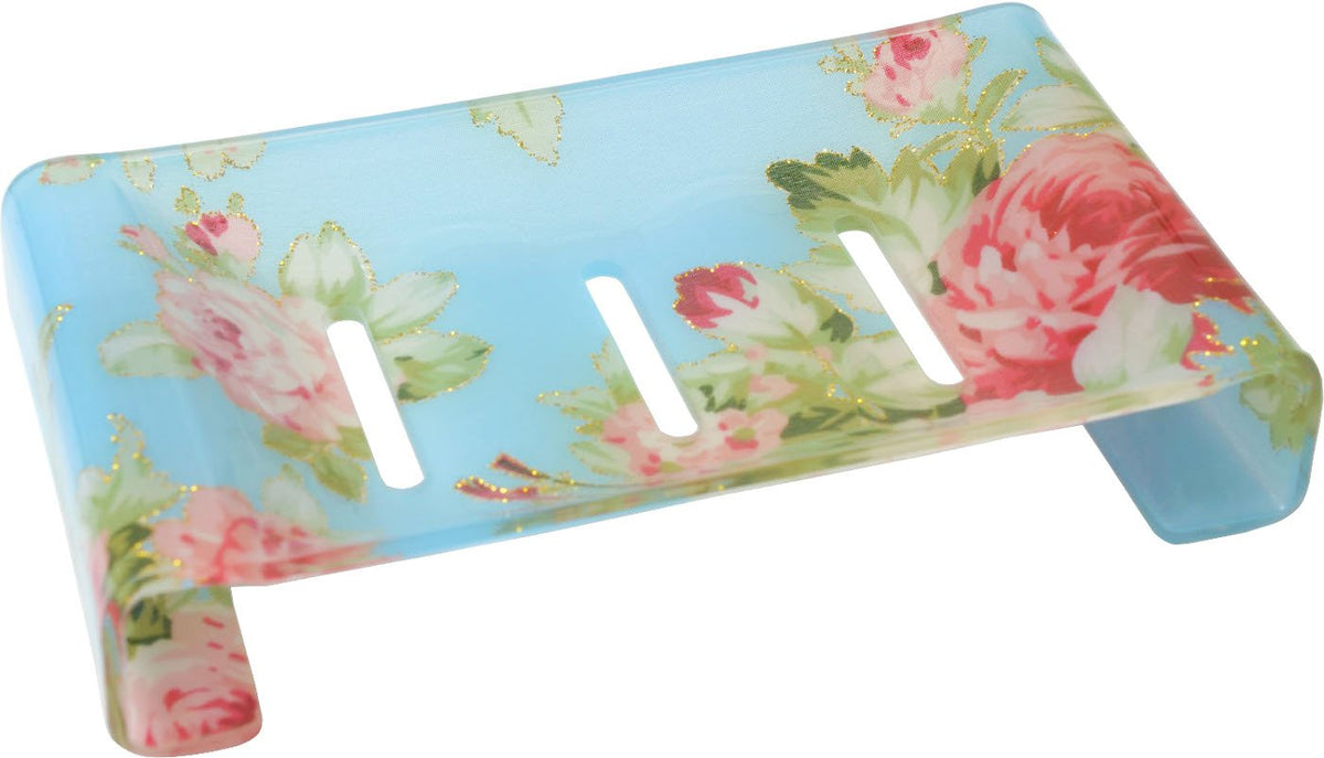 Royal Arden 58665 Soap Dish, Capri Rose Blue, 6.7 x 3.9 x 1.4 inches (17 x 10 x 3.5 cm),
