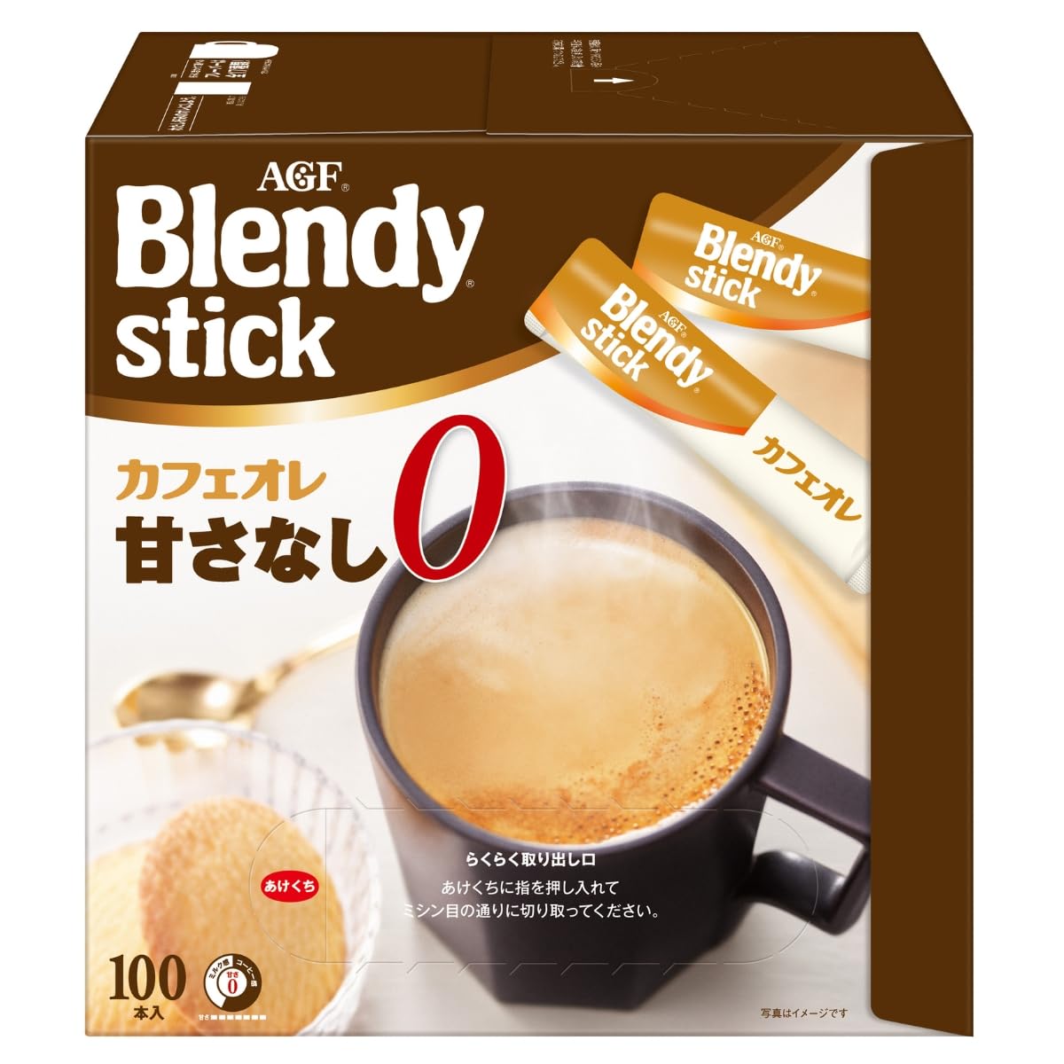 AGF Blendy stick cafe au lait sweetness without this 100 [stick coffee] [no sugar] 100 pieces