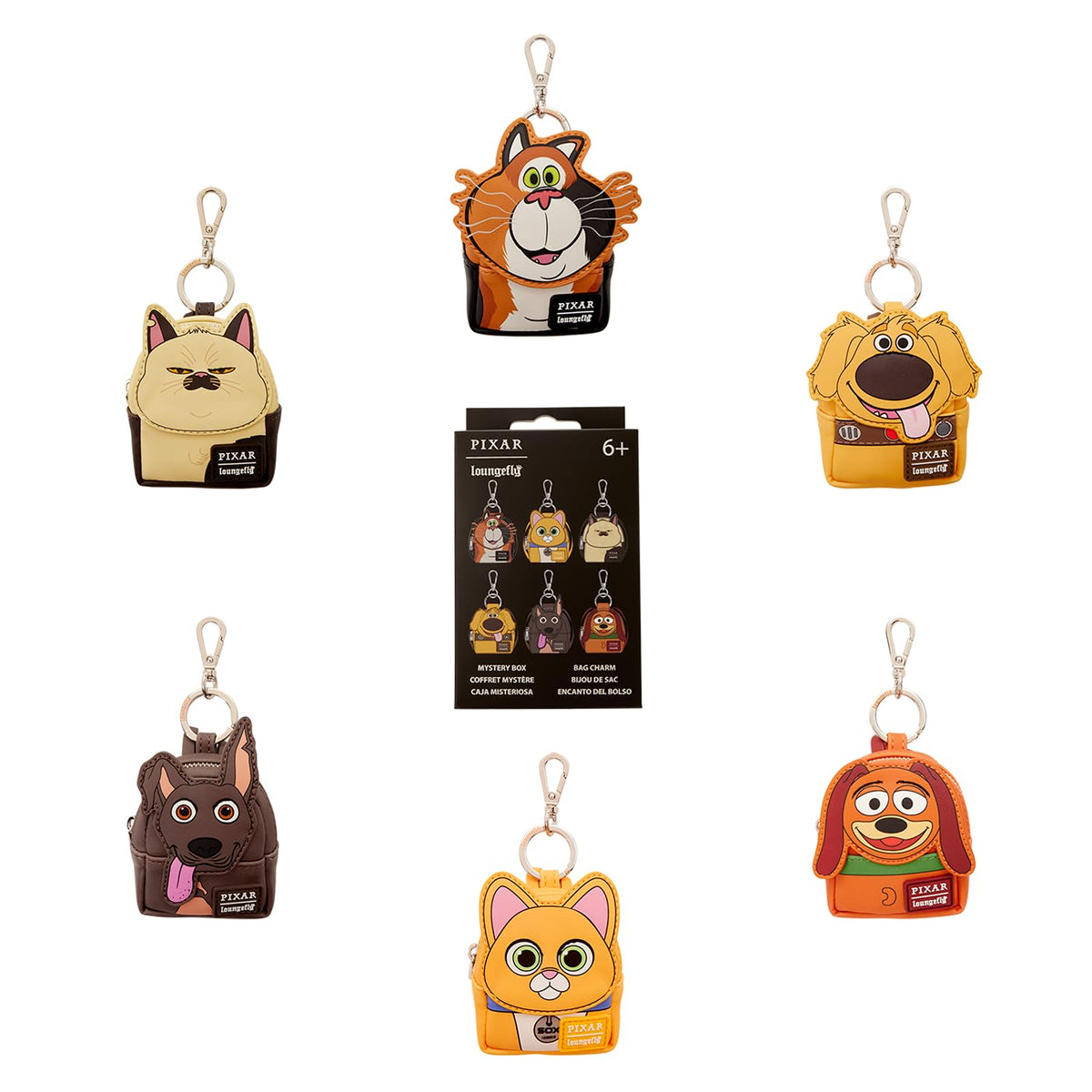 Loungefly Pixar Dogs & Cats Mystery Mini Backpack Keychain Charms