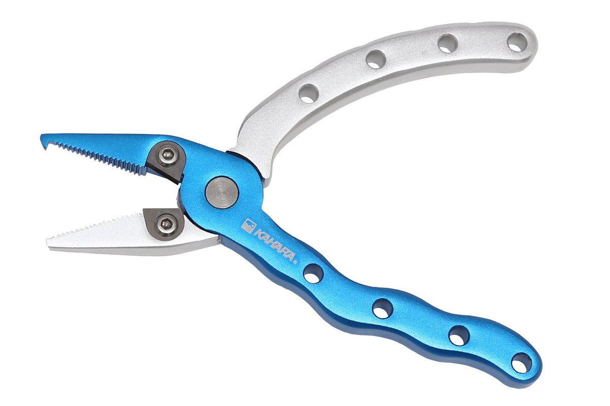 4.5" Aluminum Pliers Blue Hawaii/Silver