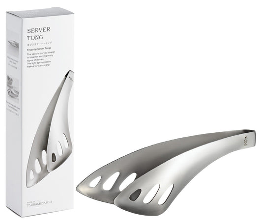 Oaks Leye TN1374 Yubisaki Server Tongs, Gift Box, Silver, Made in Japan