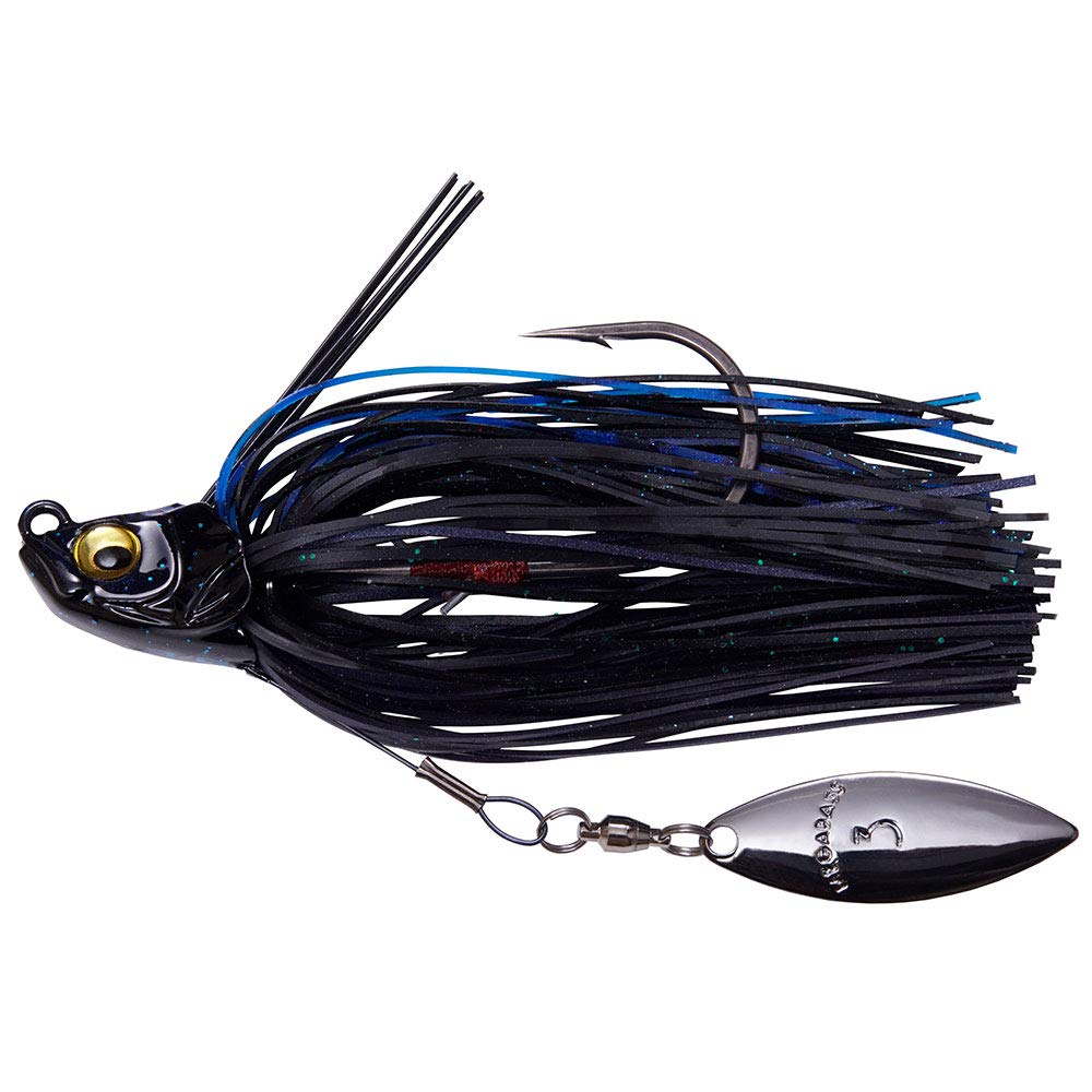 Megabass Uoze Swimmer Swim Jig Underspin - Black Blue, 3/8 oz