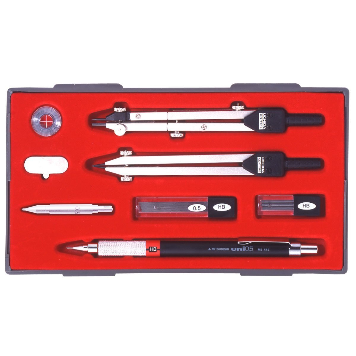 Uchida KD type drawing instrument SE 10 goods set pencil set drawing 010-0004 (japan import)