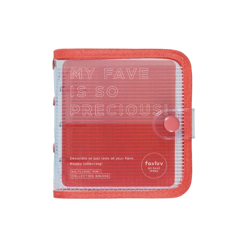 King Jim FL5200 Rejection Collection Binder, Mini Size, Red