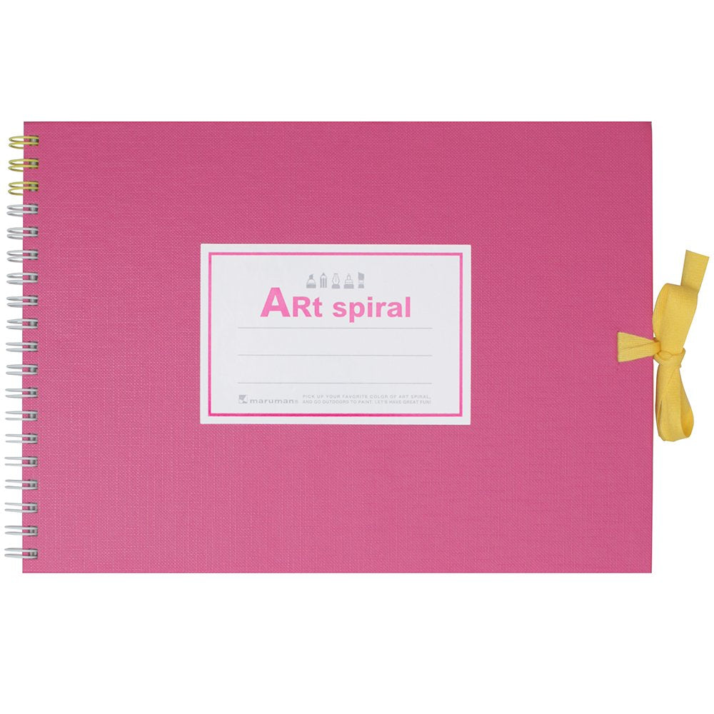 Maruman S311-08 Sketchbook Art Spiral F1 Thick Drawing Paper, 24 Sheets, Pink