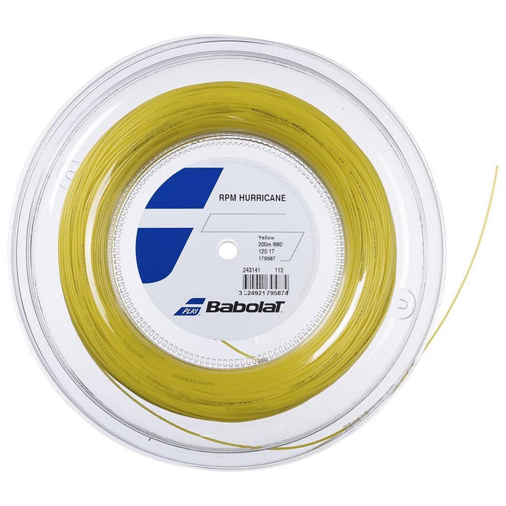 Babolat RPM Hurricane Tennis String - Yellow - 1.35mm/15L - 200m (660ft) Reel