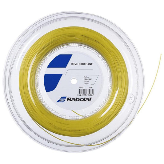 Babolat RPM Hurricane Tennis String - Yellow - 1.35mm/15L - 200m (660ft) Reel