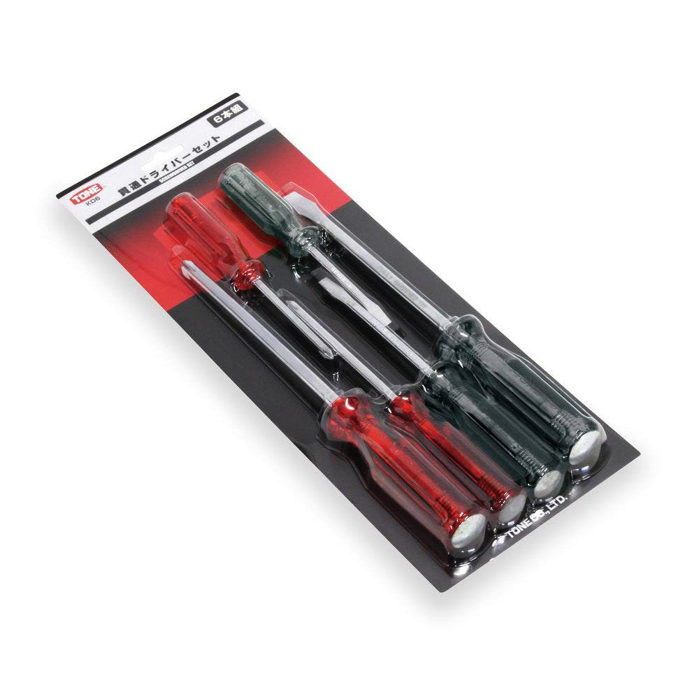 TONE Screwdriver Set (Through Type) KD6 6-Piece