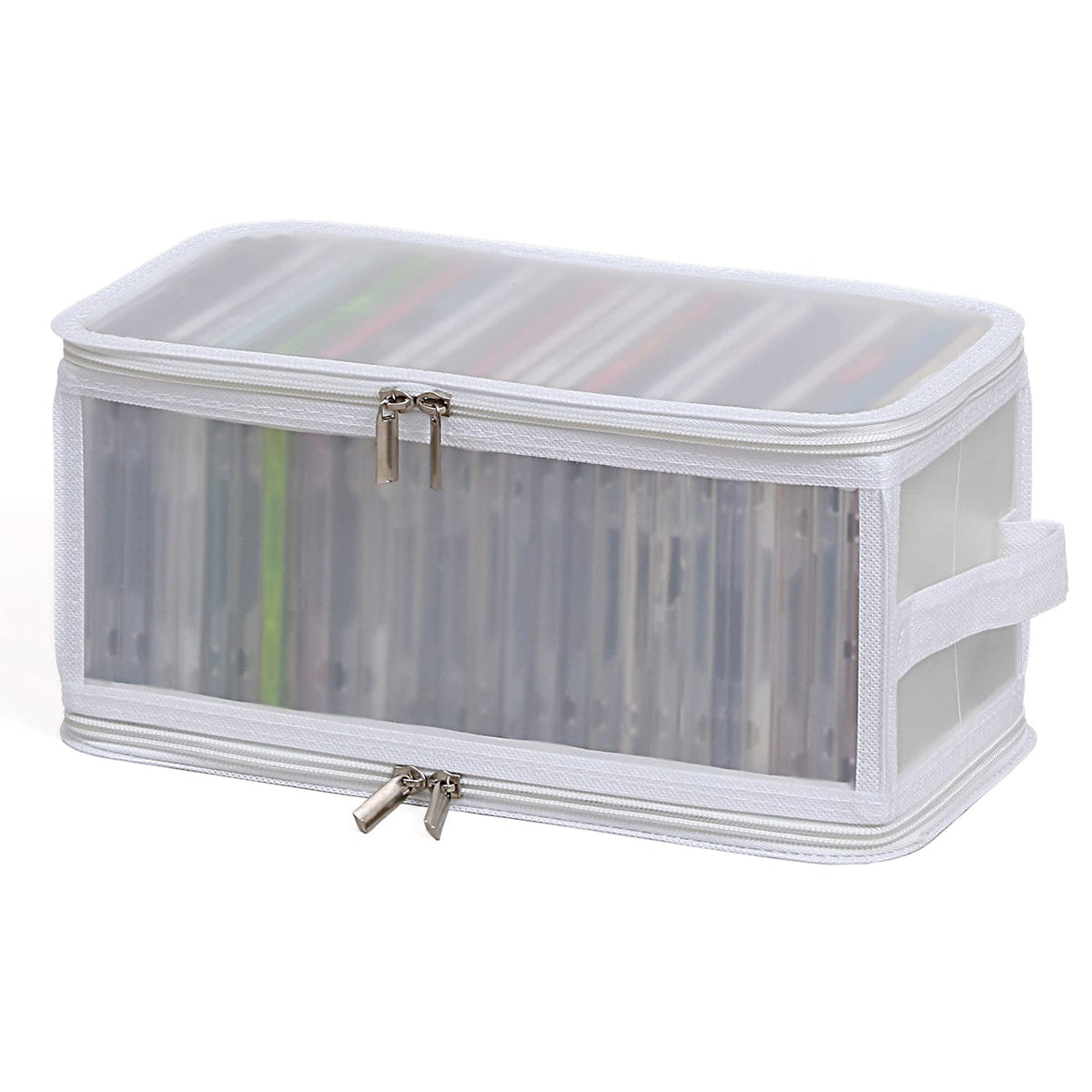 アストロ Astro 711-89 CD Storage Case, Holds Approximately 25 to 30 Cards, Translucent, Protects Against Dirt Such As Dust, Can Be Stacked, Foldable, Not Bulky, Includes Handle, CD Case, Storage Box
