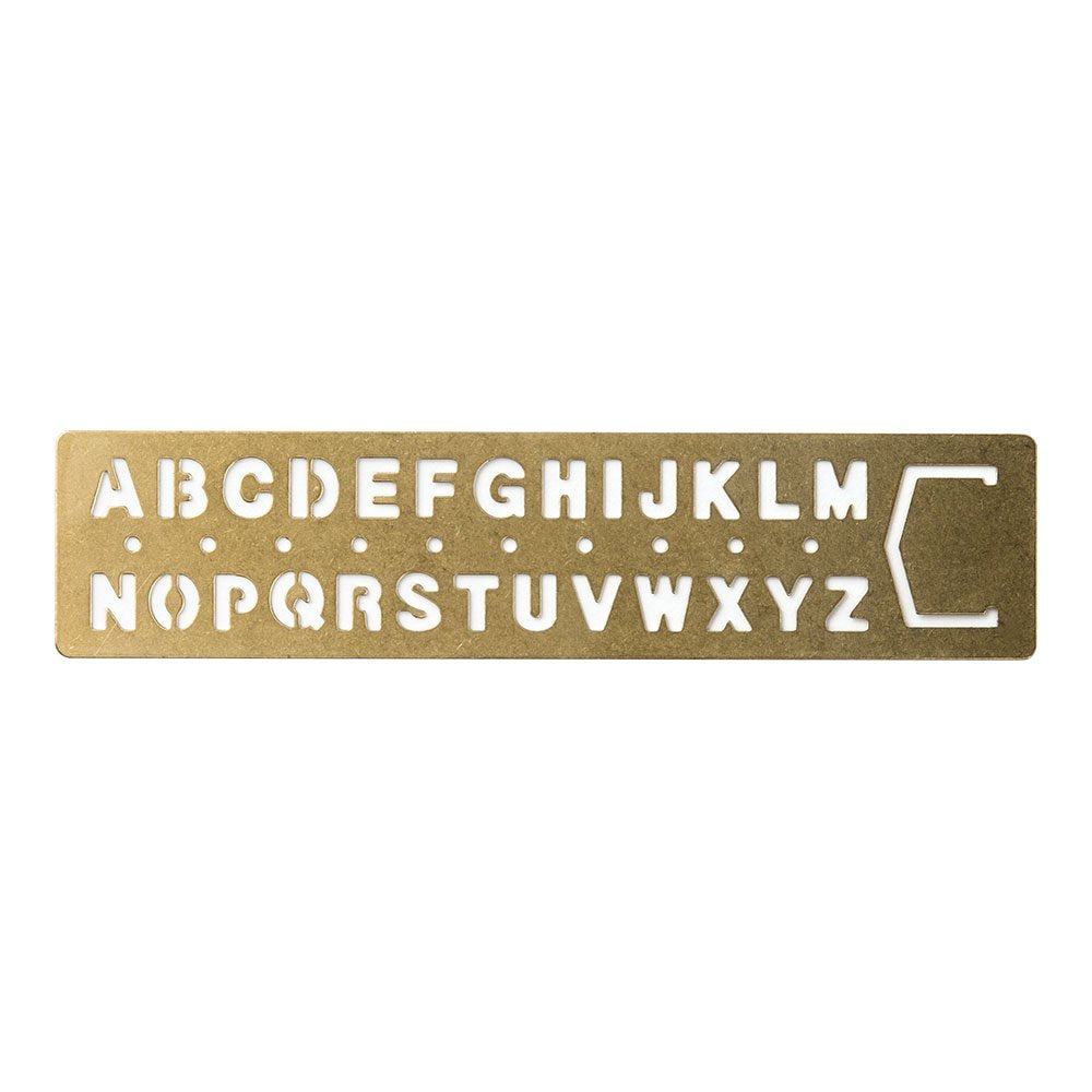 Midori Way Brass Template Alphabet (42169006)