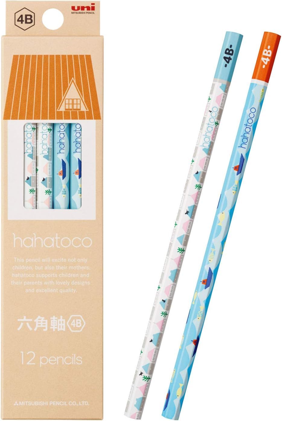 Mitsubishi Pencil K56134B Hachatoko HT01 4B Home & Ocean 1 Dozen K56134B