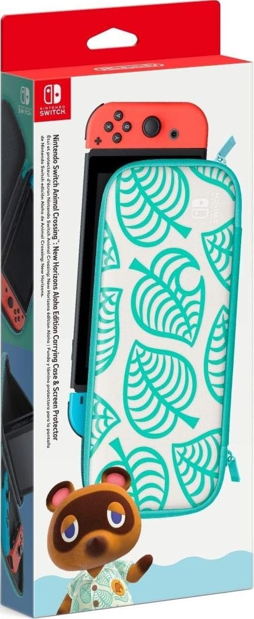 Nintendo Switch Animal Crossing: New Horizons Aloha Edition Carrying Case & Screen Protector - Switch