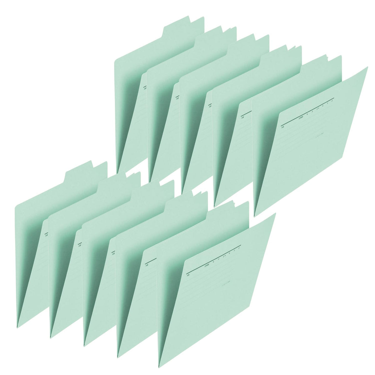 Plus FL067IF Files Individual Folders, Recycled Paper, B5, Blue, Pack of 10, 87-445 x 10