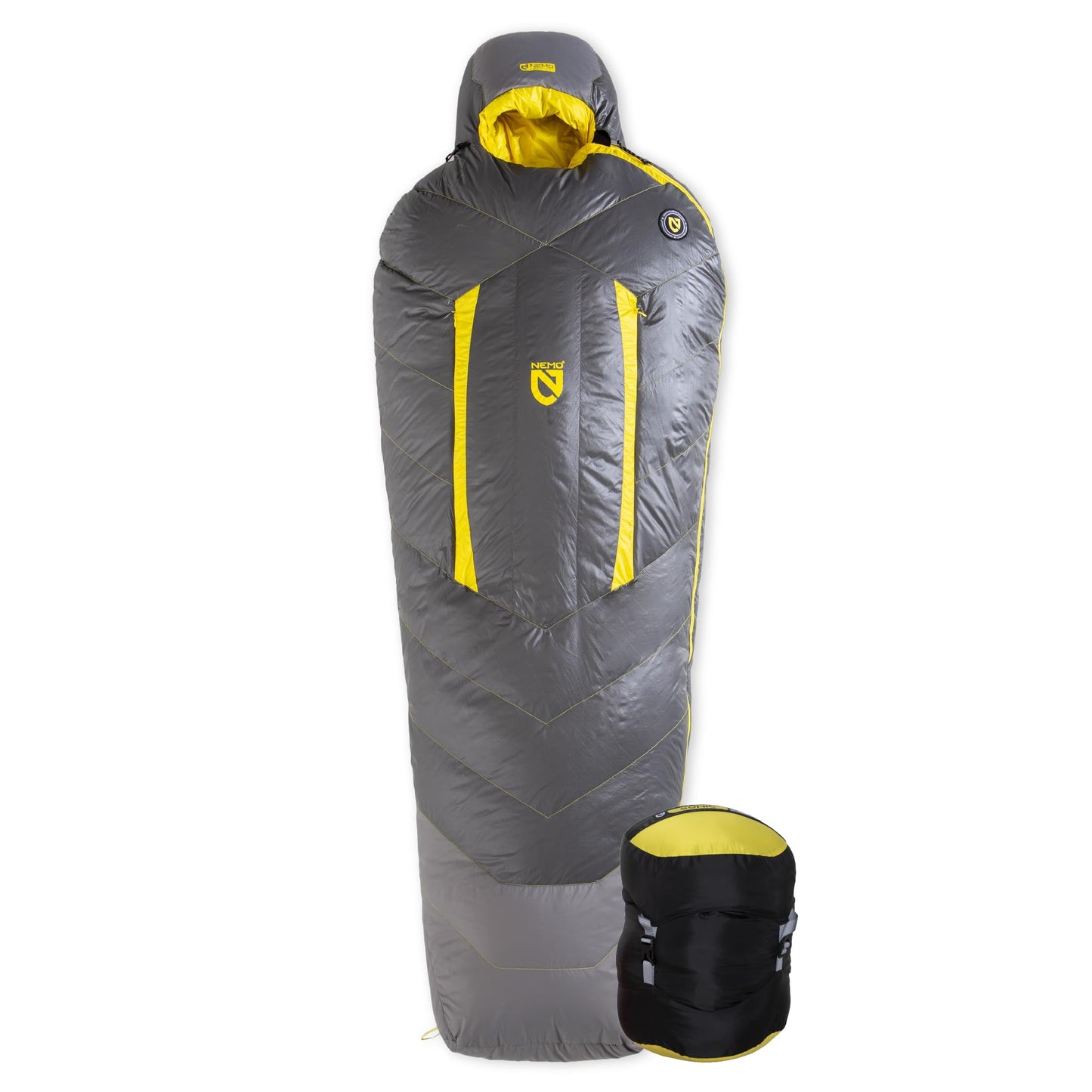 NEMO Equipment Sonic Down Mummy Sleeping Bag - Regular - Goodnight Gray/Goldfinch