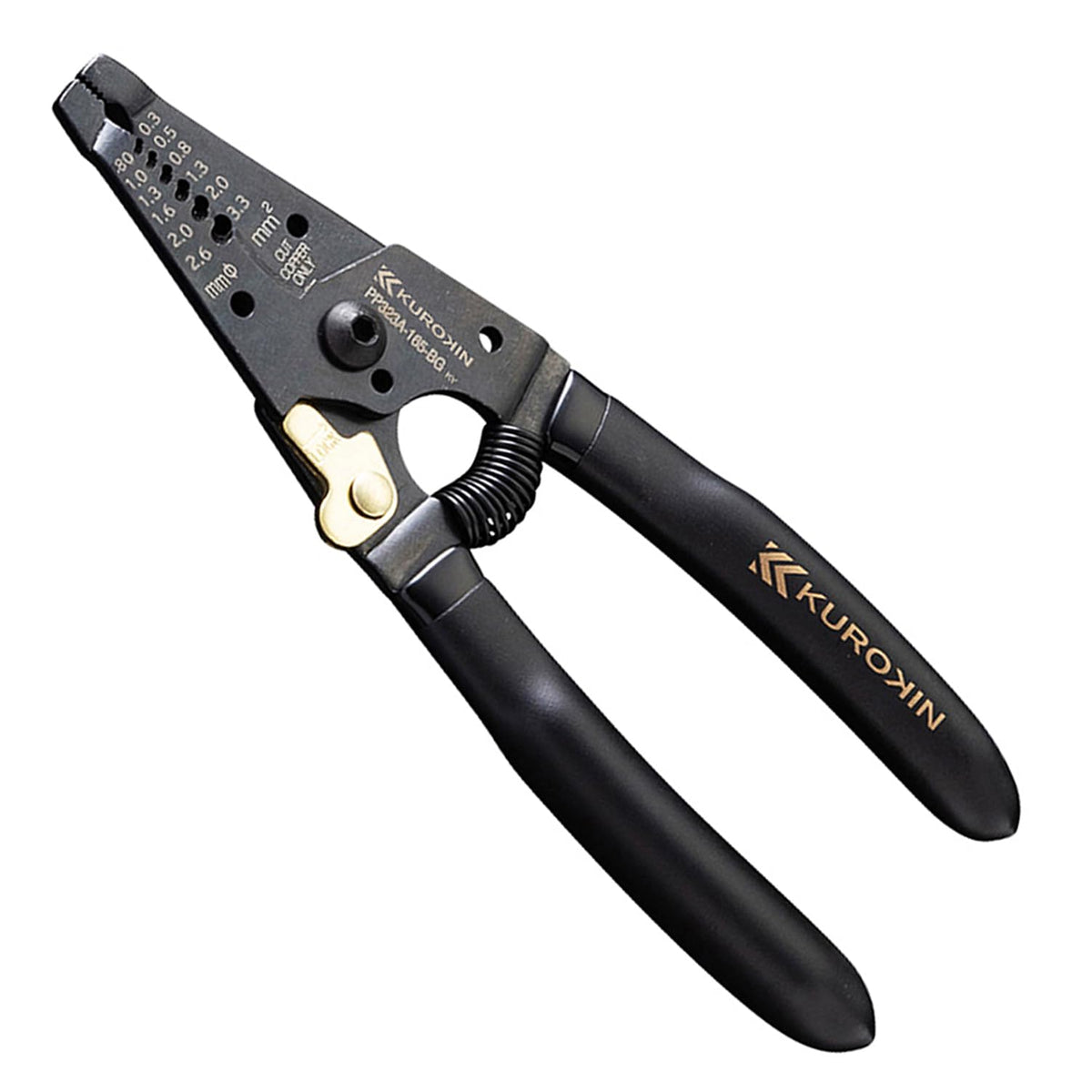 Fujiya PP323A-165-BG Wire Stripper A Type, 6.5 inches (165 mm), Black Gold, Spring Included