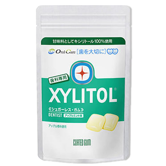 LOTTE Oral Care Xylitol Gum | 100% Xylitol | Sugar-free | Fruit-flavored | 21 Pieces | Made in Japan | 1 Pack (Apple Mint)