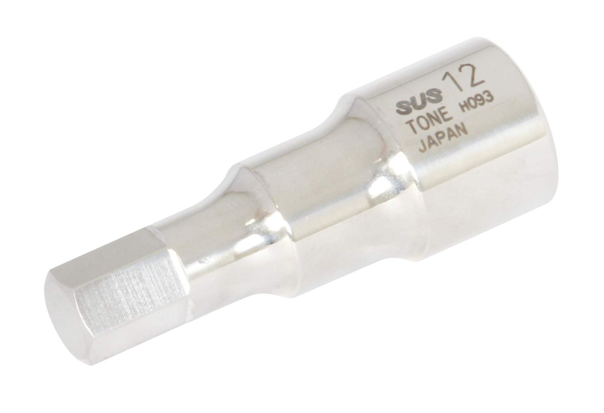 1/2" Drive Stainless Steel Metric Hex Socket (S4H-12)