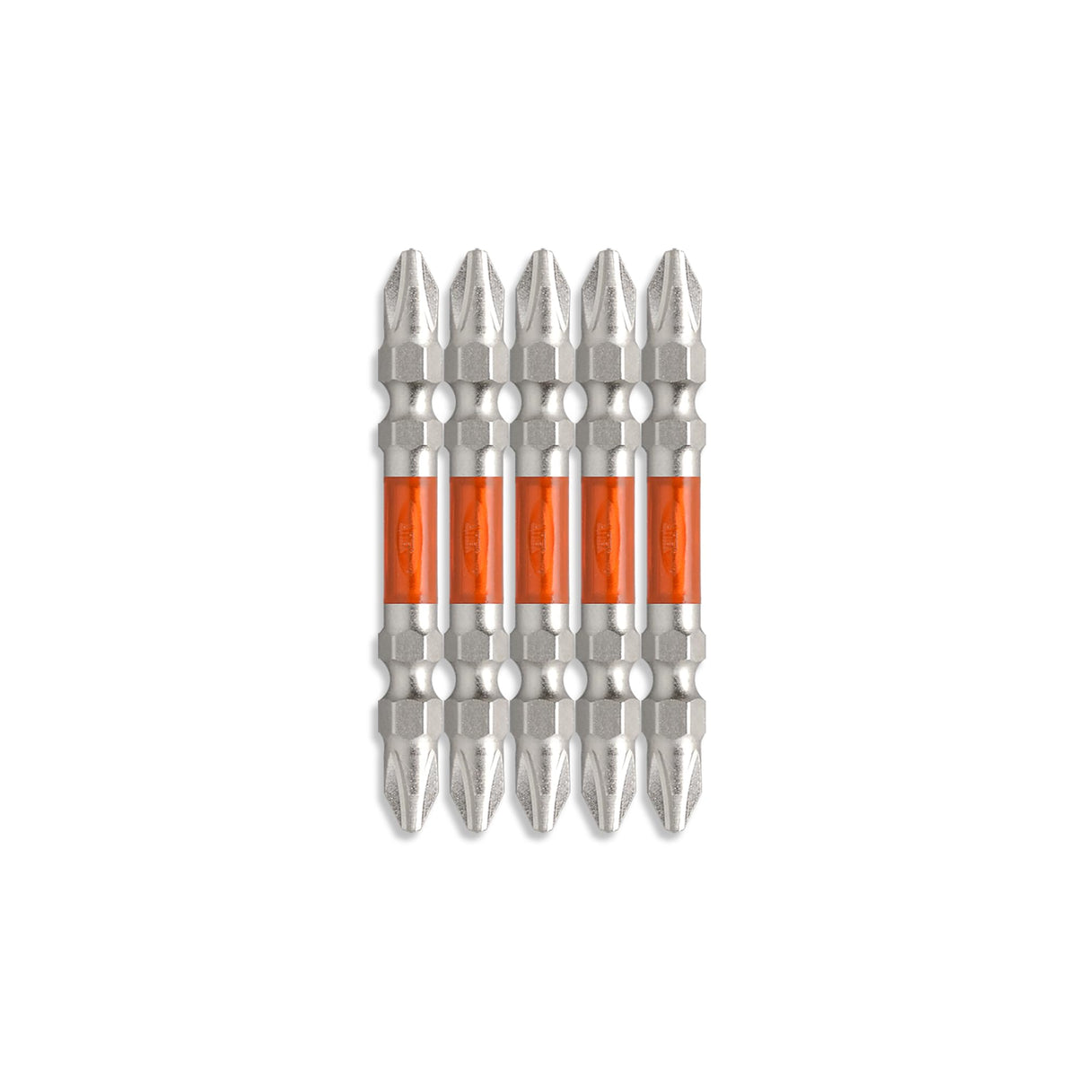 ANEX ARHM5-2065 Dragon Toughness Bit, Double Headed, Plated Finish, +2 x 2.6 Inches (2 x 65 mm), Set of 5