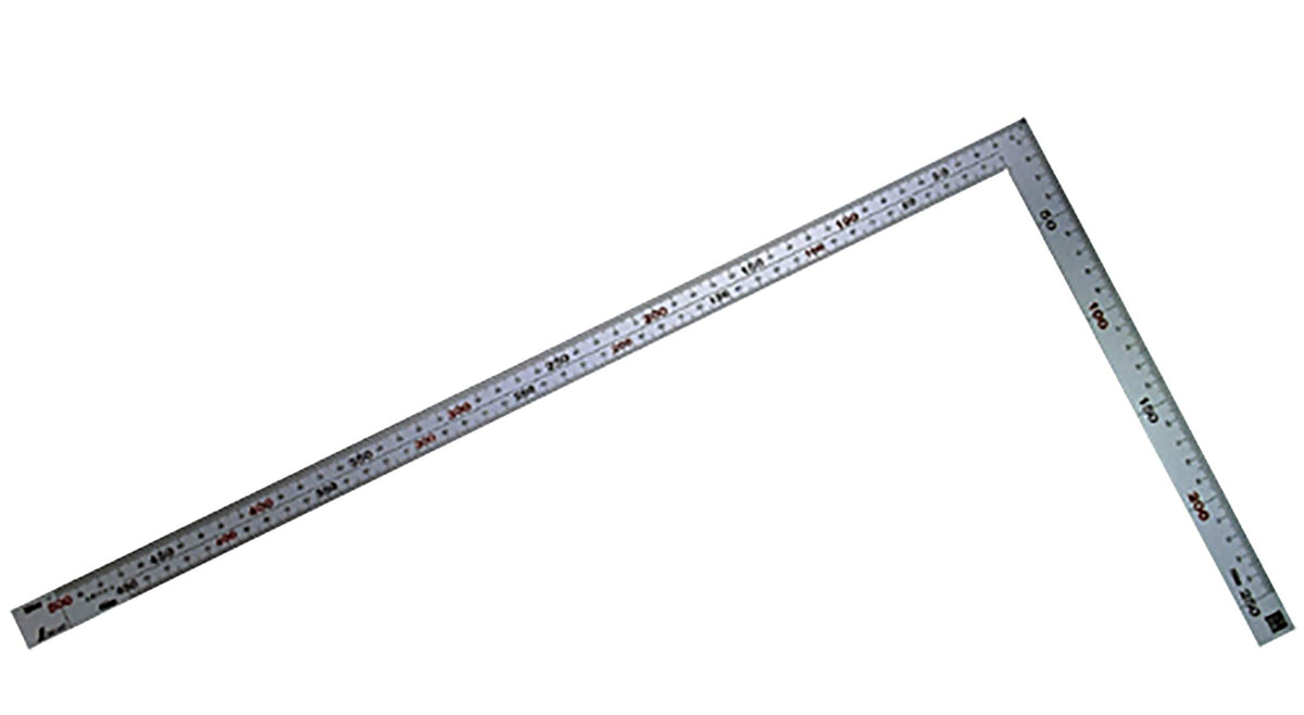 Shinwa Sokutei 10414 Curved Scale Thick Wide Width Silver 19.7 inches (50 cm), Back Side 1.6 inches (1 x 6 cm), Combination Scale