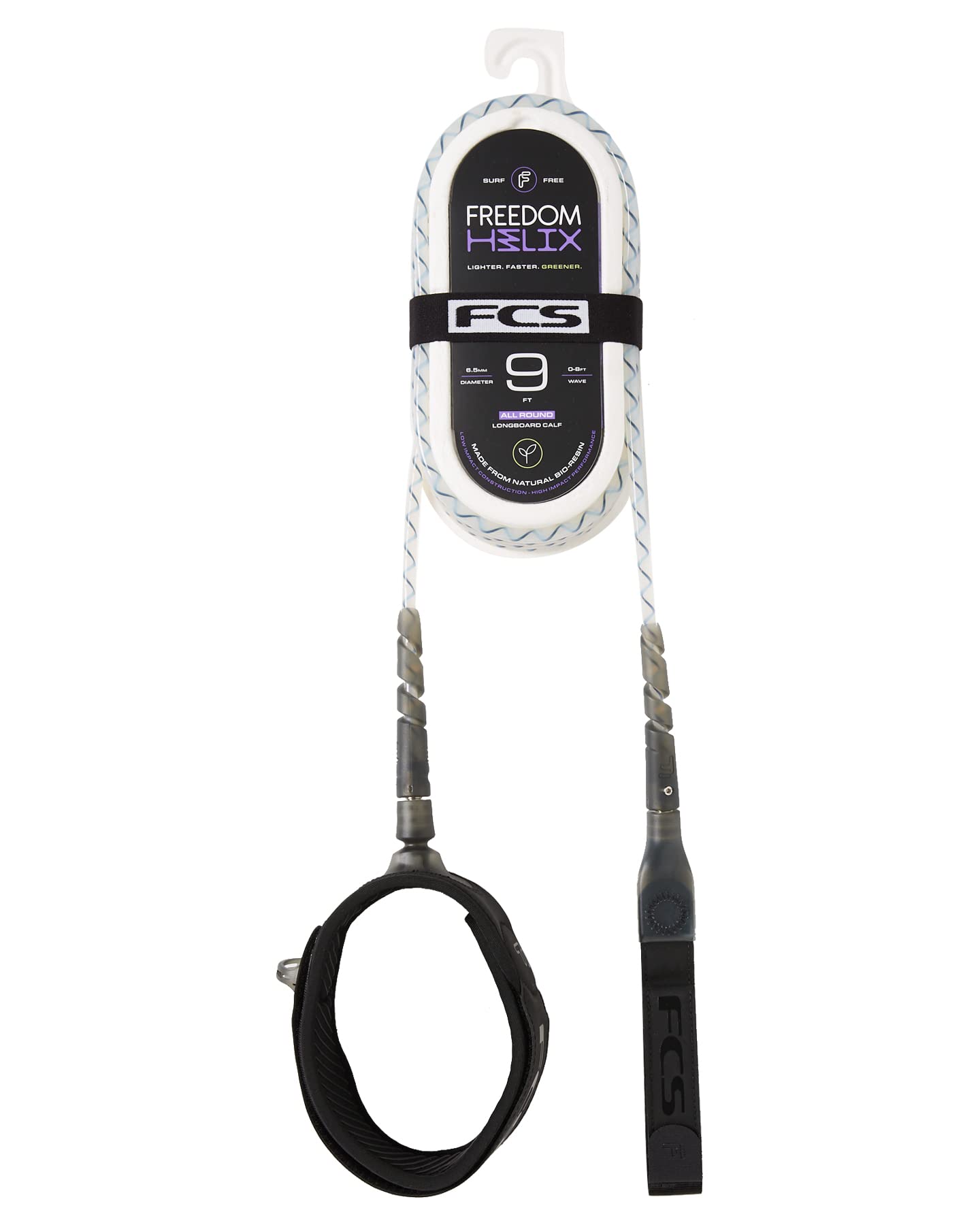 FCS Freedom Helix All Round Surf Leash (Natural, 9ft0)