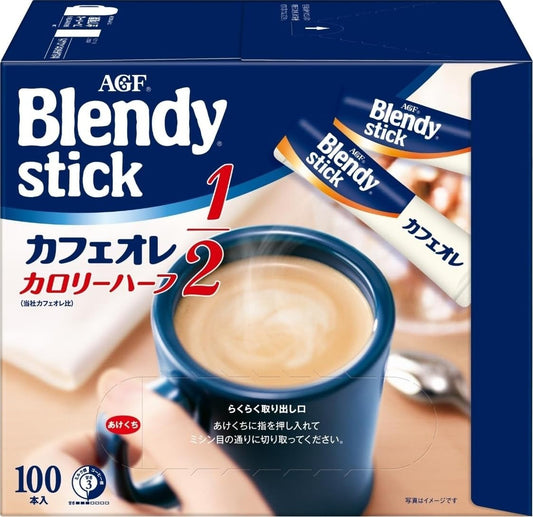 AGF Blendy this stick cafe au lait calorie half 100 [stick coffee] 100 pieces