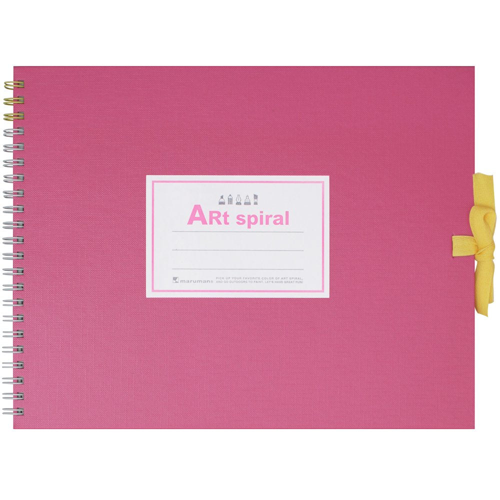 Maruman Art Spiral Sketch Book, F2, 7.76" x 10.24", 24 Sheets, Pink
