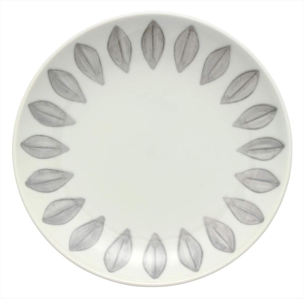玉有(Gyokuyu) Hasami Ware Nishiyama Plate Plate, 5.9 inches (15 cm), Daisy Gray
