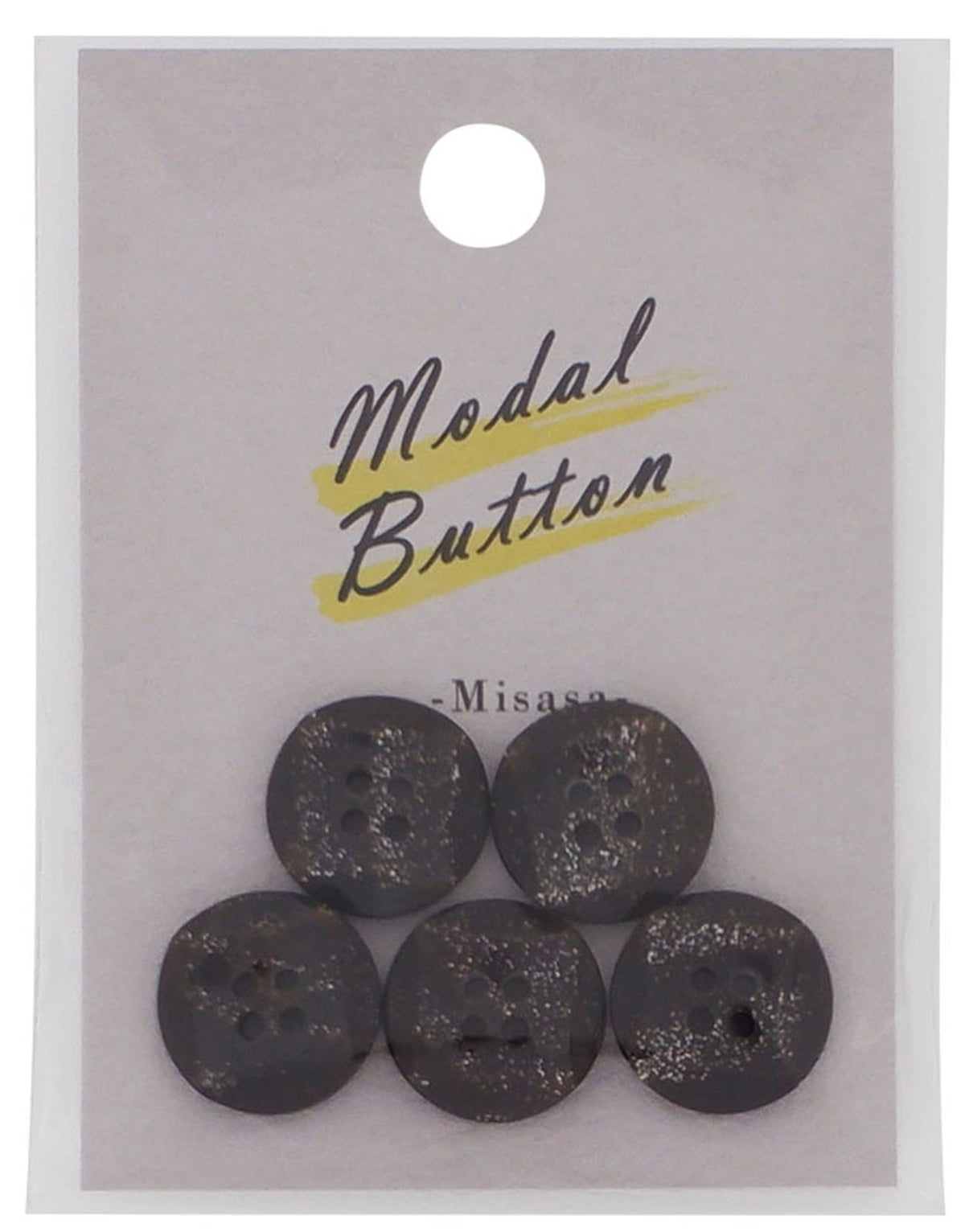 Misasa MB553 Decorative Buttons, 0.6 inches (15 mm), Pack of 5, Col. Brown