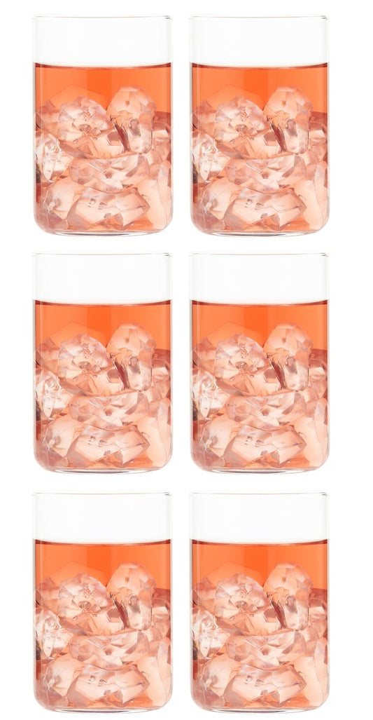Toyo Sasaki Glass B-09128CS Whiskey Tumbler, 12.8 fl oz (355 ml), Set of 6, Shatter-Resistant, Dishwasher Safe