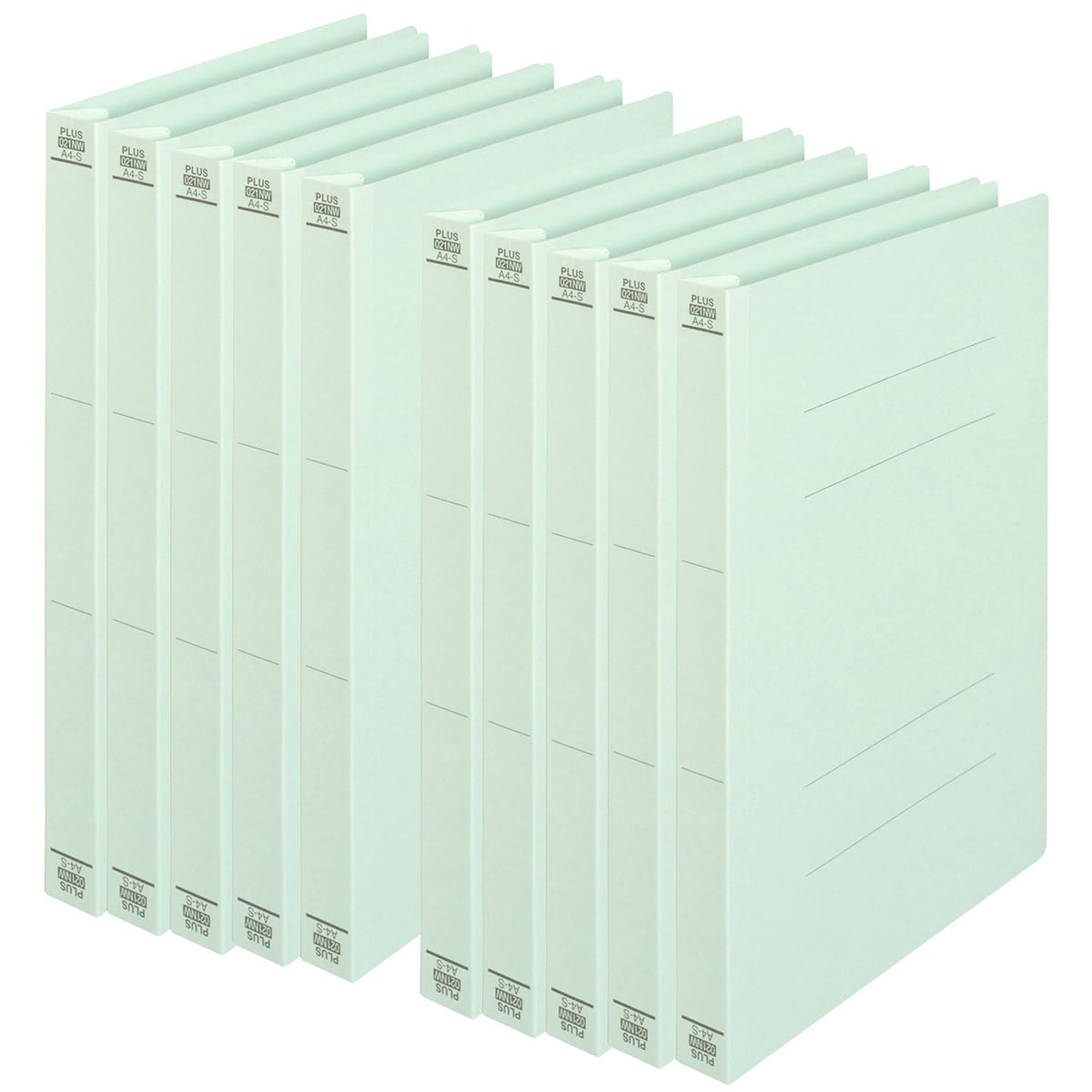Plus Flat File, Resin Jig, Thick Binding, 10.8 inches (300 mm), A4, Vertical, Blue, 10 Books, No.021NW, 79-045 x 10